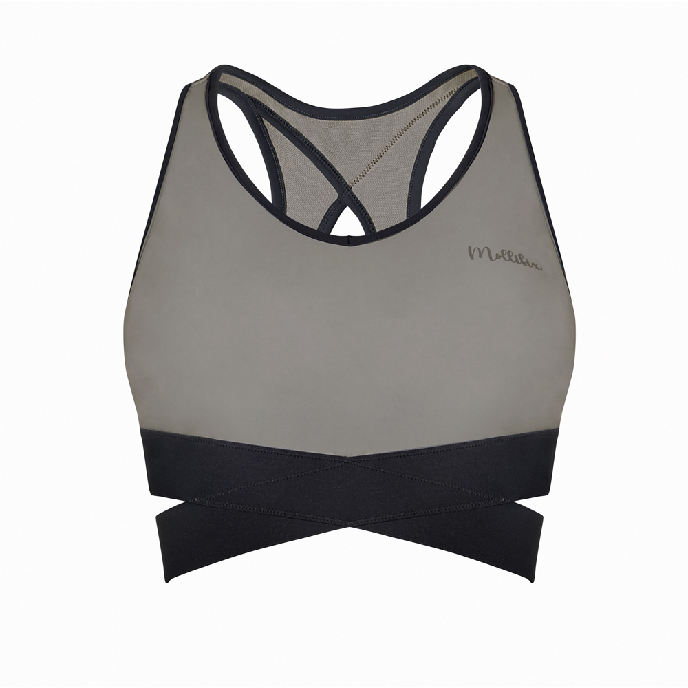 MOLLIFIX 織帶交叉鏤空美背運動內衣