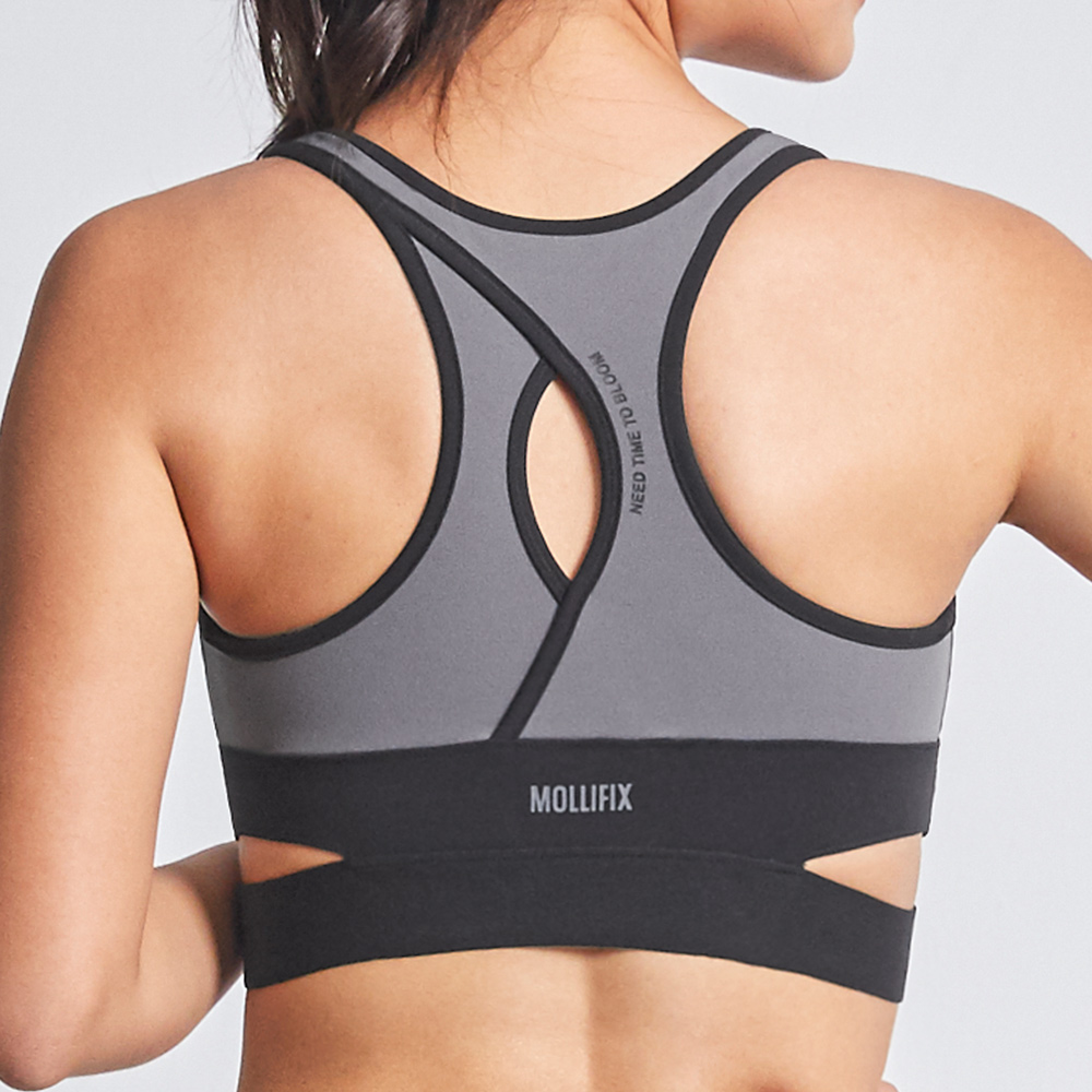 MOLLIFIX 織帶交叉鏤空美背運動內衣