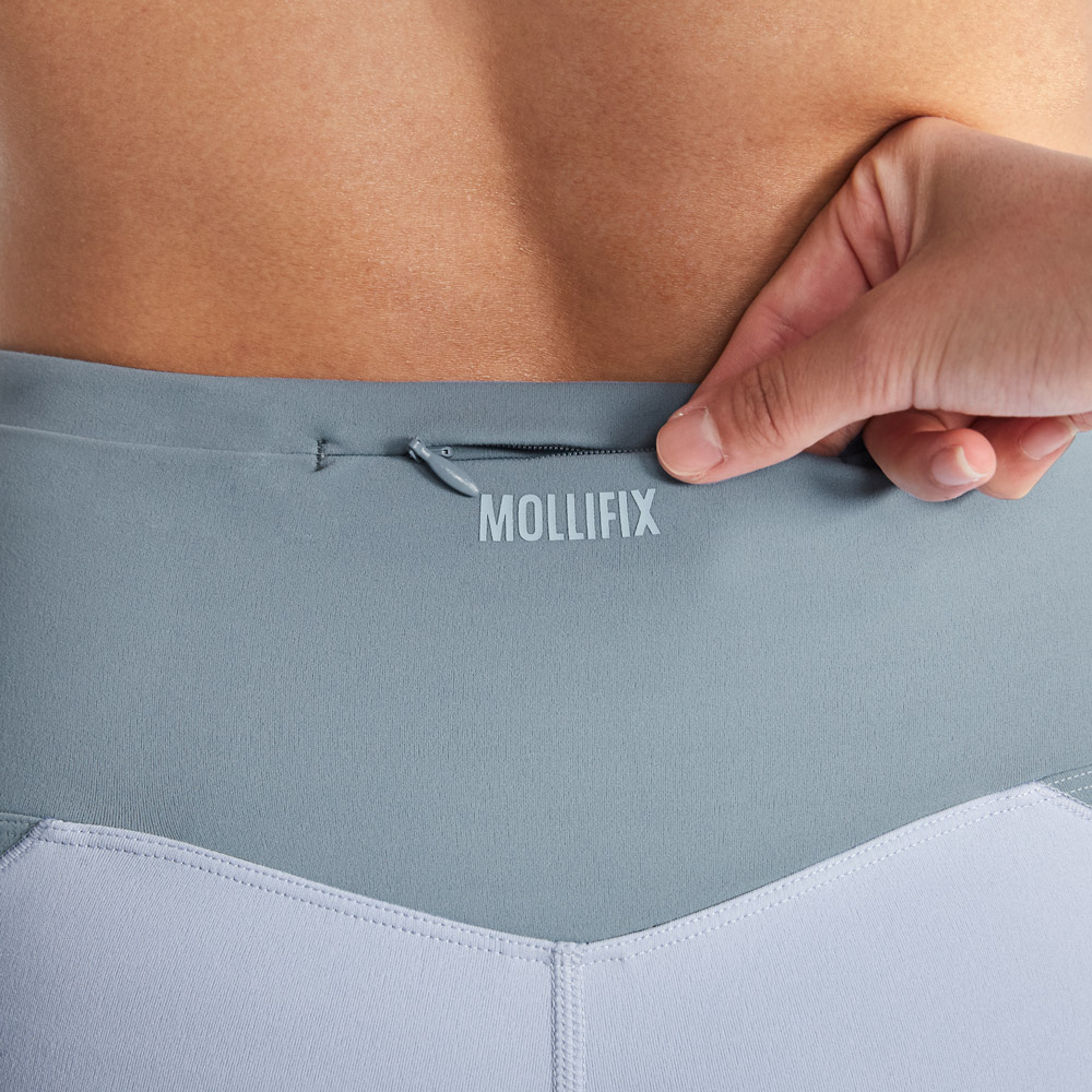 MOLLIFIX 親膚彈力撞色修身瑜珈褲