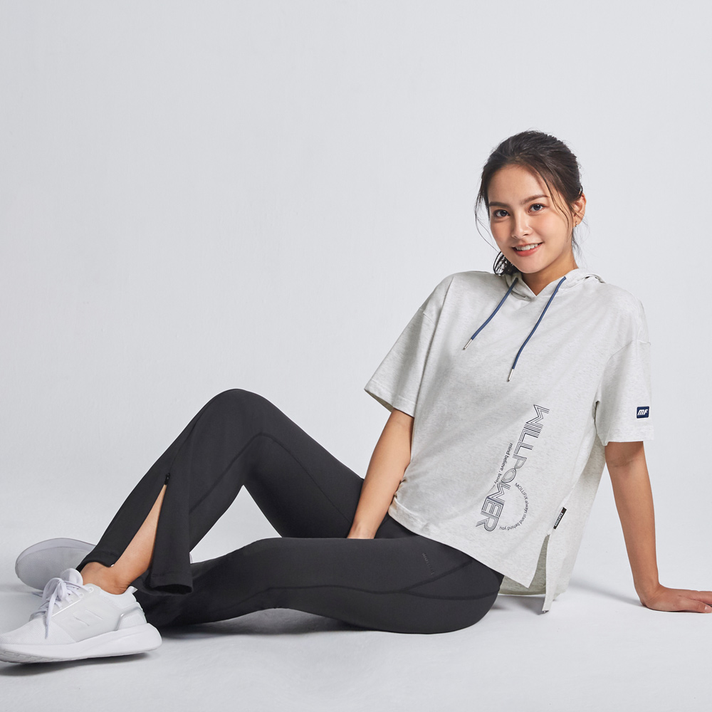 MOLLIFIX 側開岔百搭短袖連帽T恤