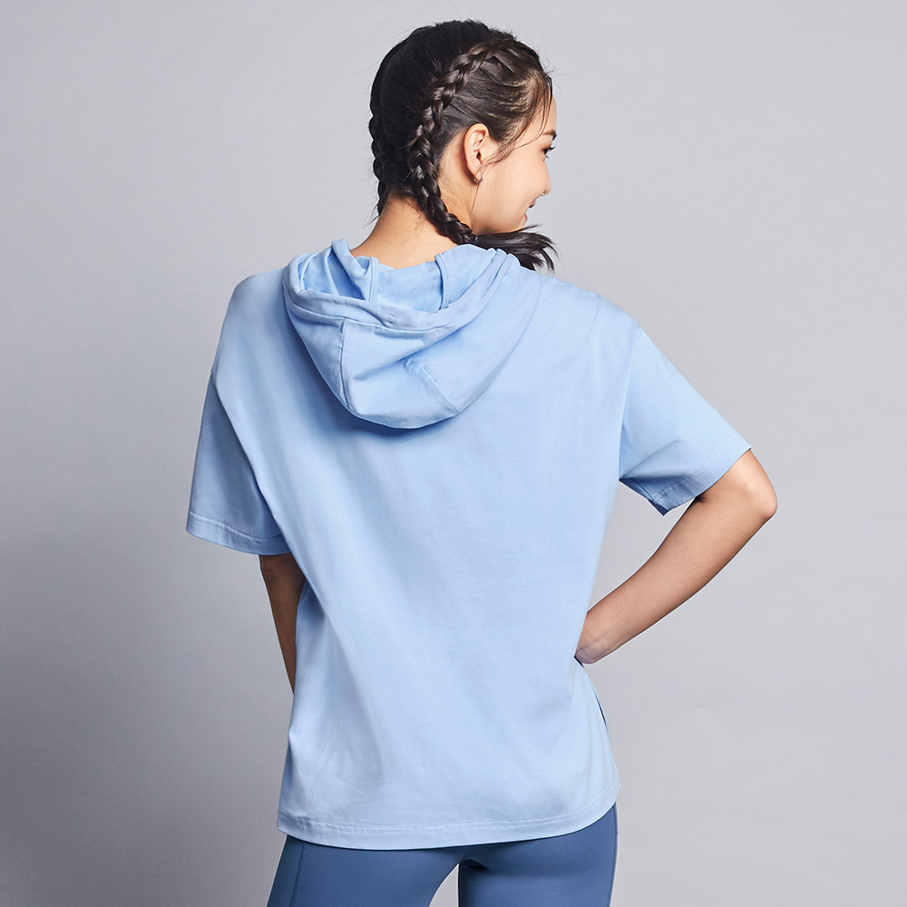 MOLLIFIX 側開岔百搭短袖連帽T恤