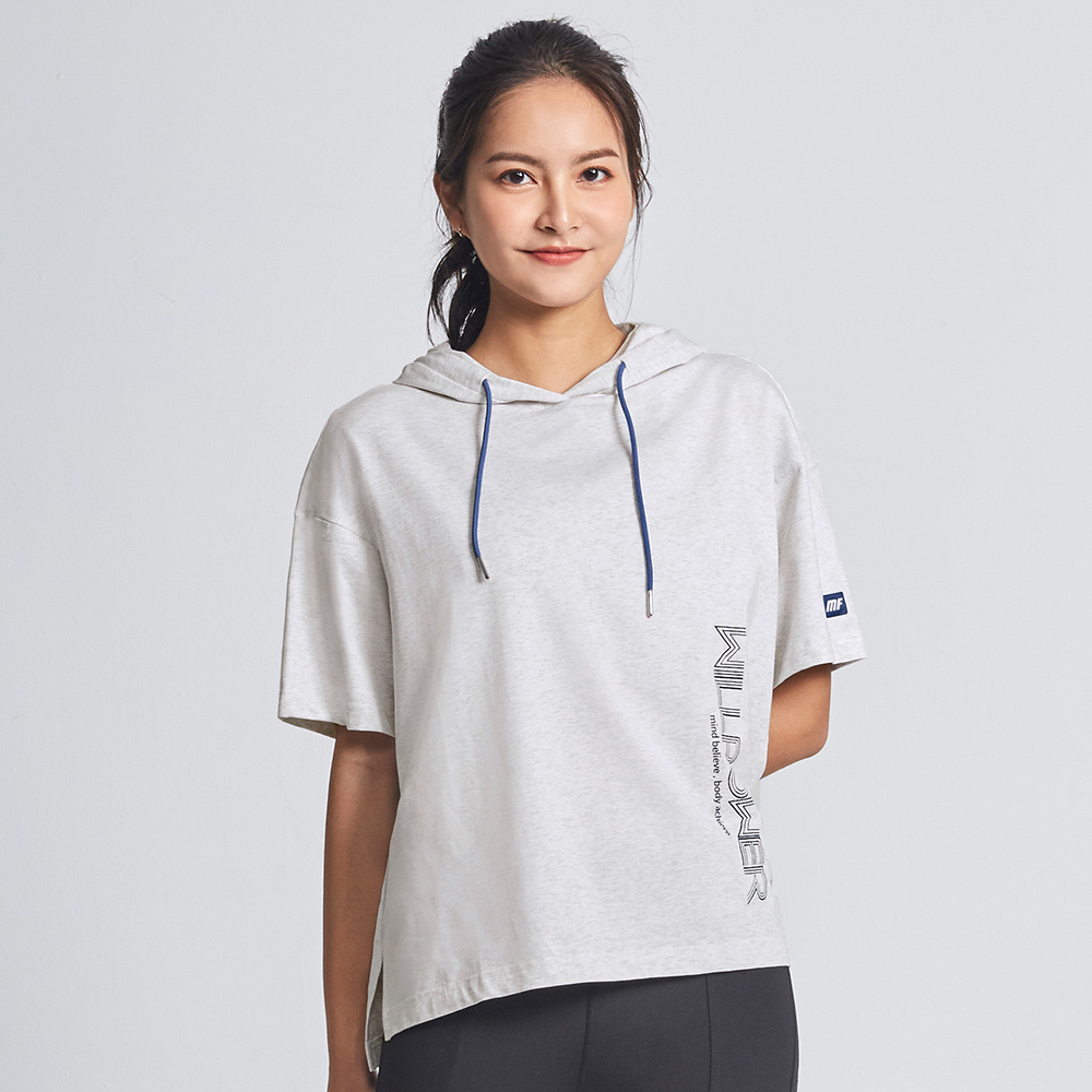 MOLLIFIX 側開岔百搭短袖連帽T恤