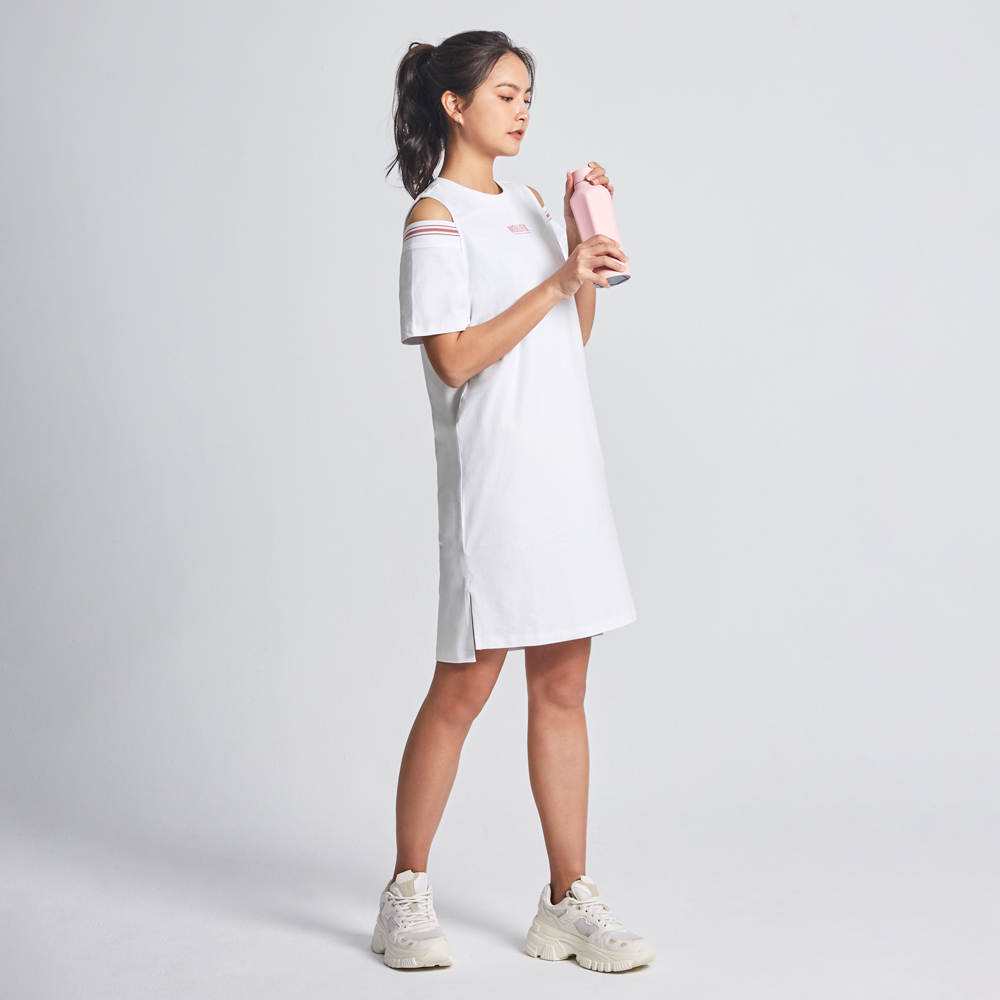 MOLLIFIX 挖肩修身長版連身裙