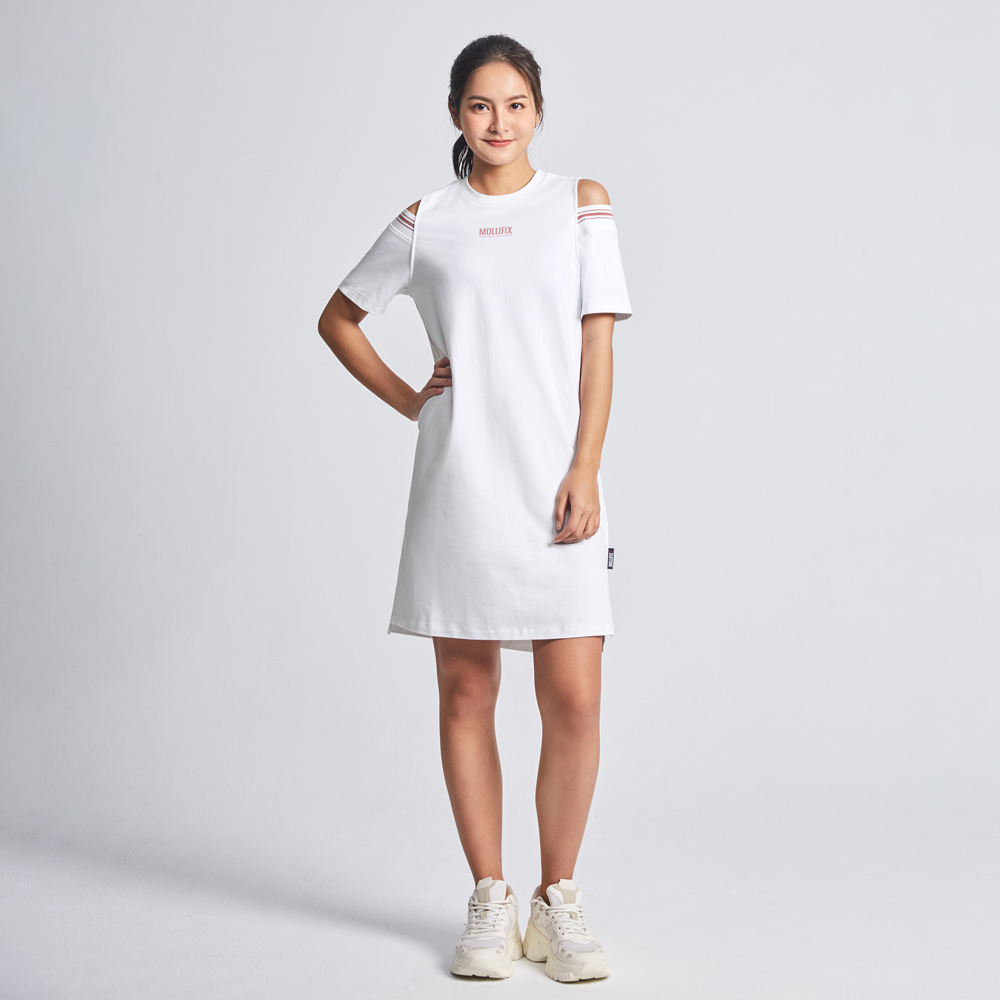 MOLLIFIX 挖肩修身長版連身裙