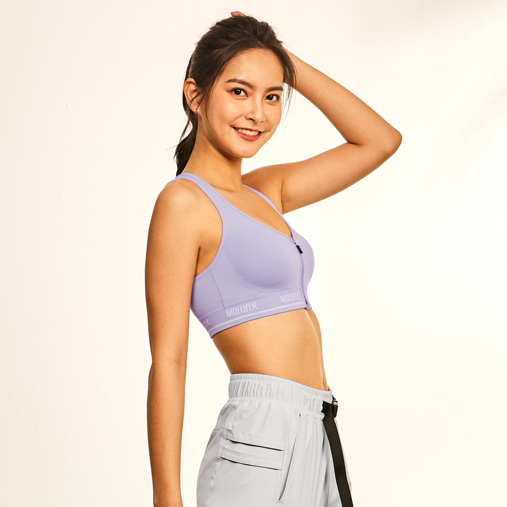 MOLLIFIX A++3D無縫前開拉鍊運動BRA