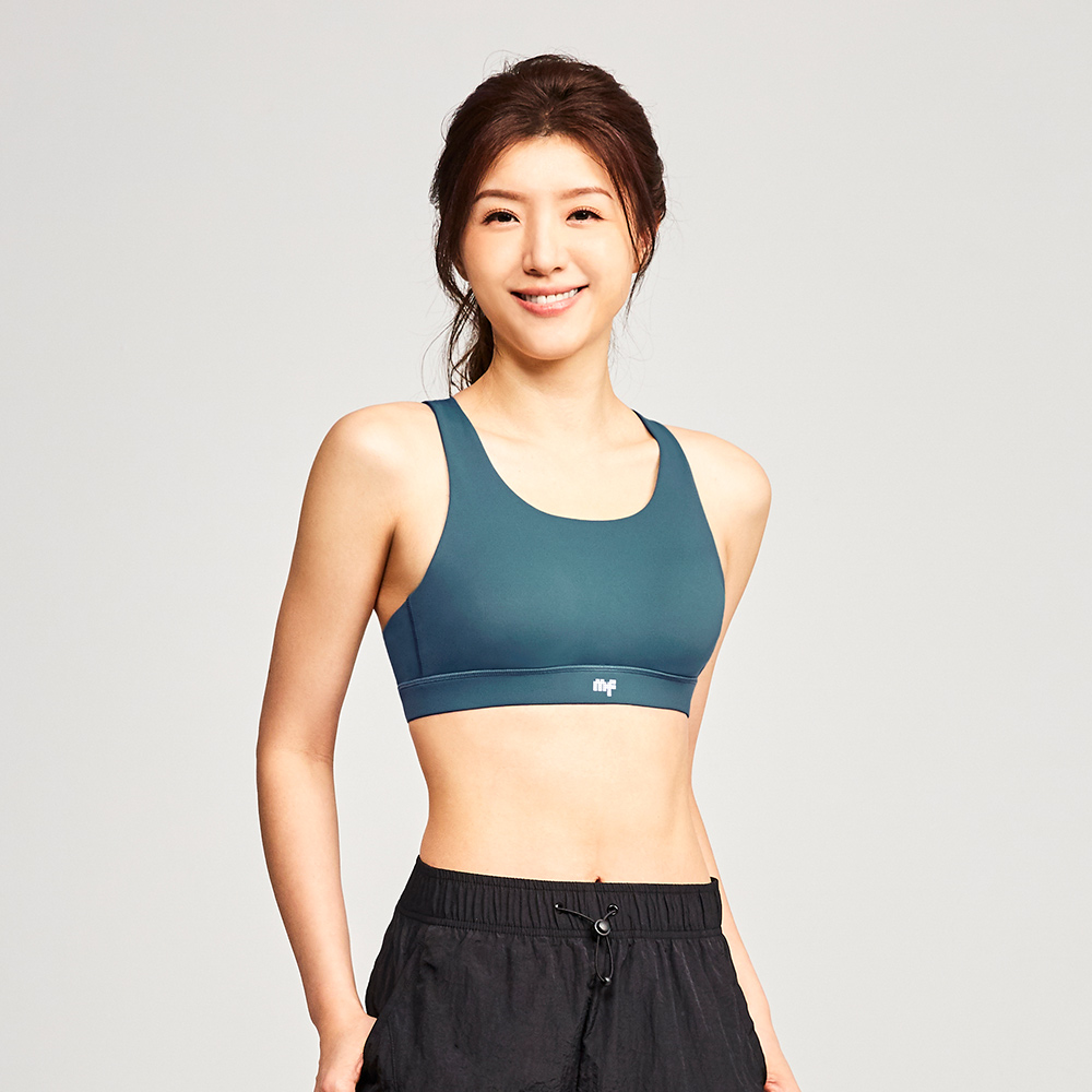 MOLLIFIX 撞色弧線美背運動內衣