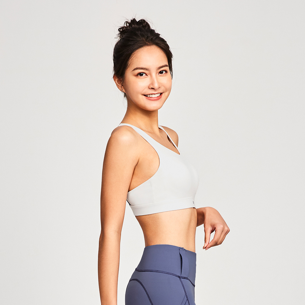 MOLLIFIX 撞色弧線美背運動內衣