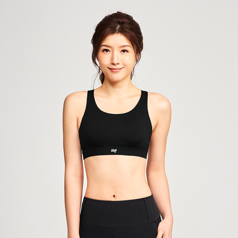 MOLLIFIX 撞色弧線美背運動內衣