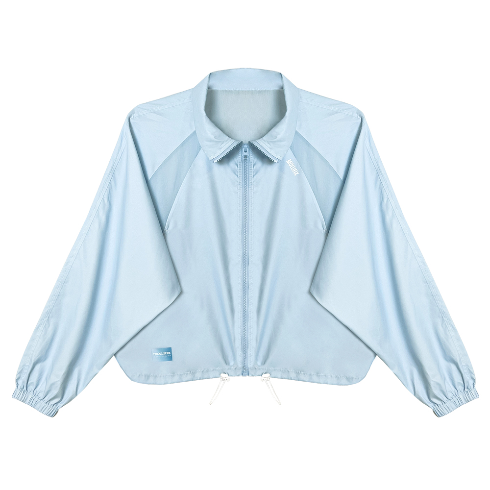 MOLLIFIX 立領後拚網透氣防風外套