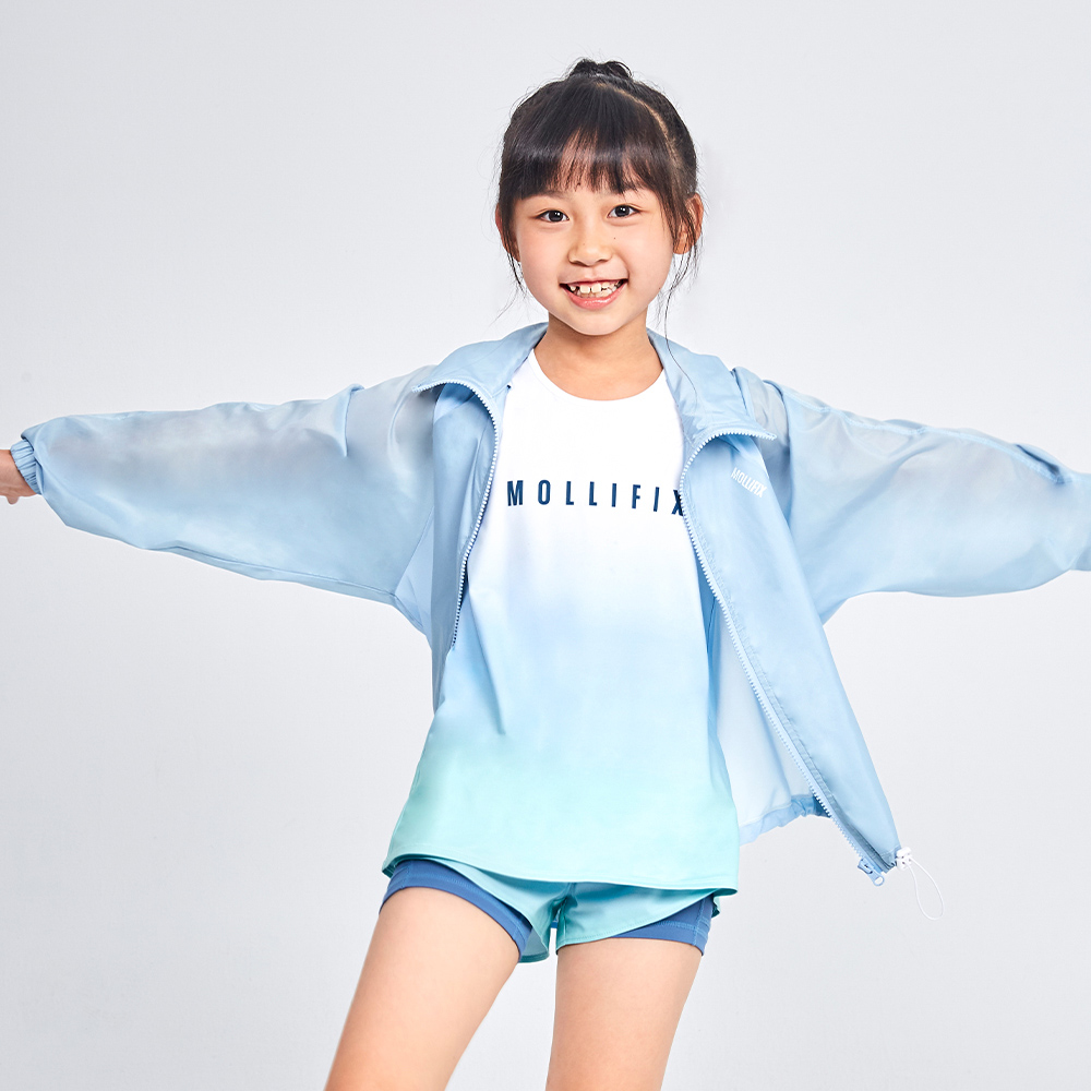 MOLLIFIX 立領後拚網透氣防風外套