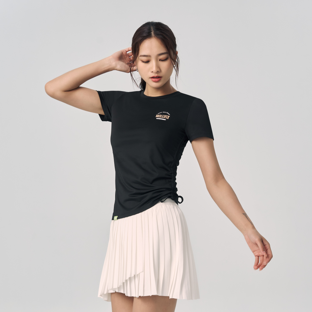 MOLLIFIX 側抽皺短袖訓練上衣