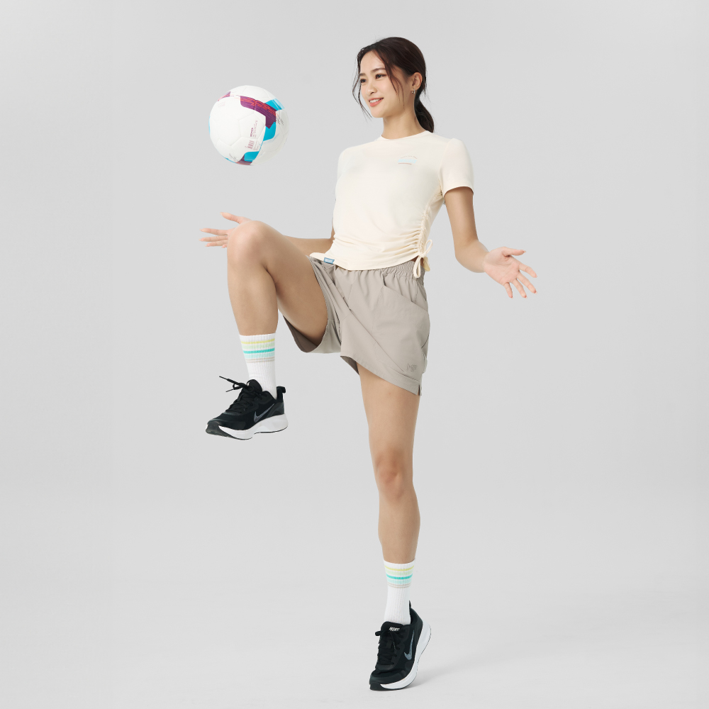 MOLLIFIX 側抽皺短袖訓練上衣