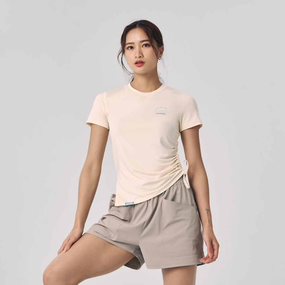 MOLLIFIX 側抽皺短袖訓練上衣