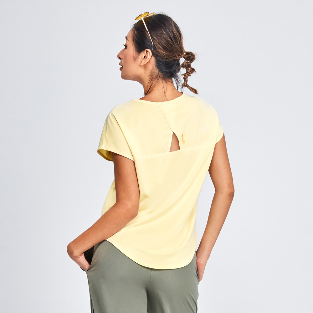 MOLLIFIX 涼感後背鏤空短袖上衣