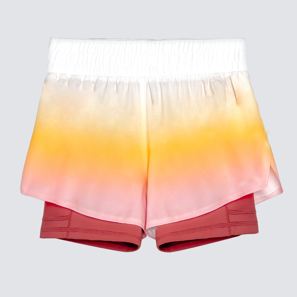 MOLLIFIX 漸層活力雙層運動短褲