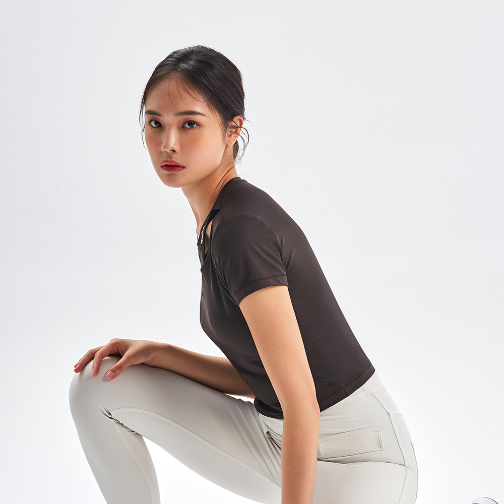 MOLLIFIX 修身鏤空運動短袖BRA TOP