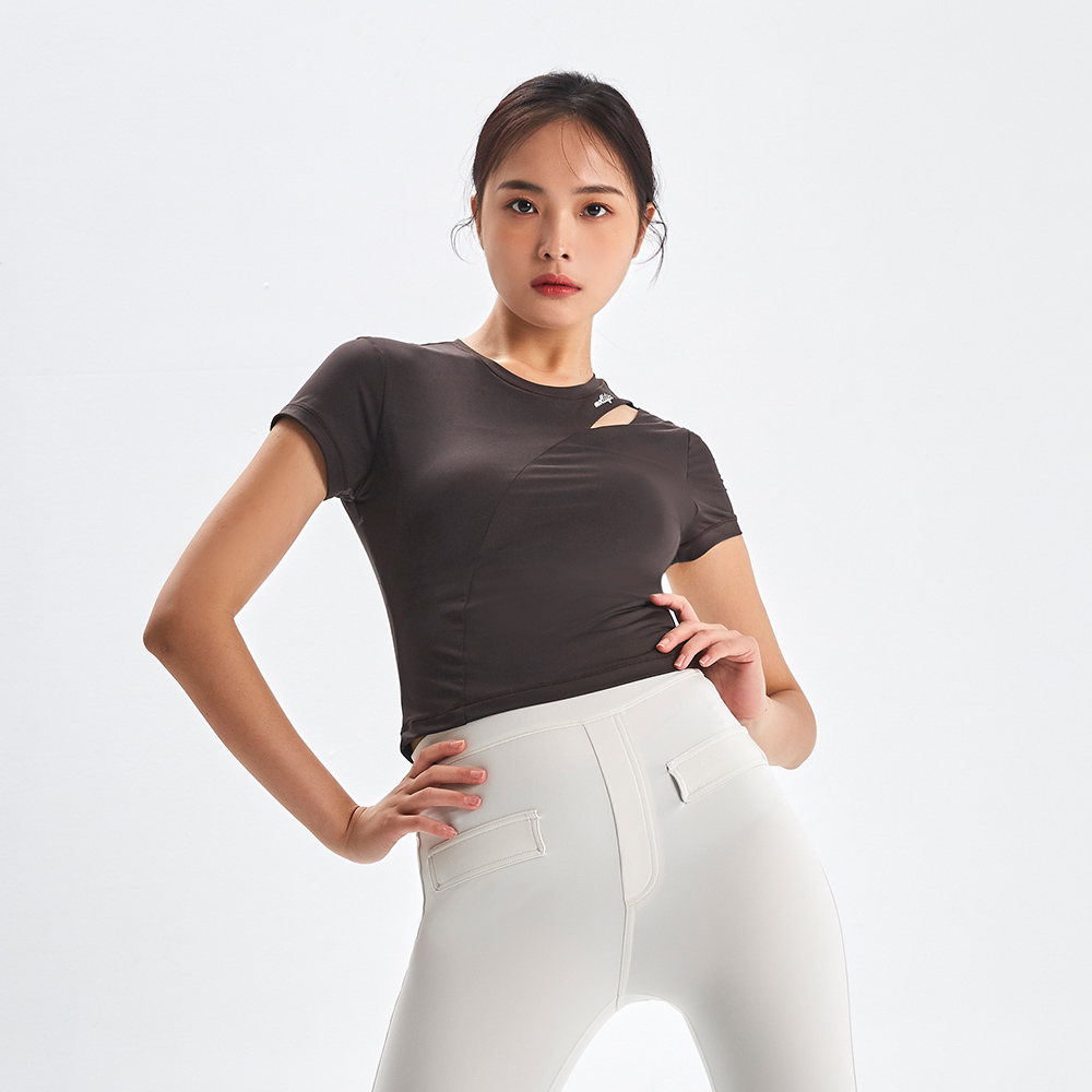 MOLLIFIX 修身鏤空運動短袖BRA TOP