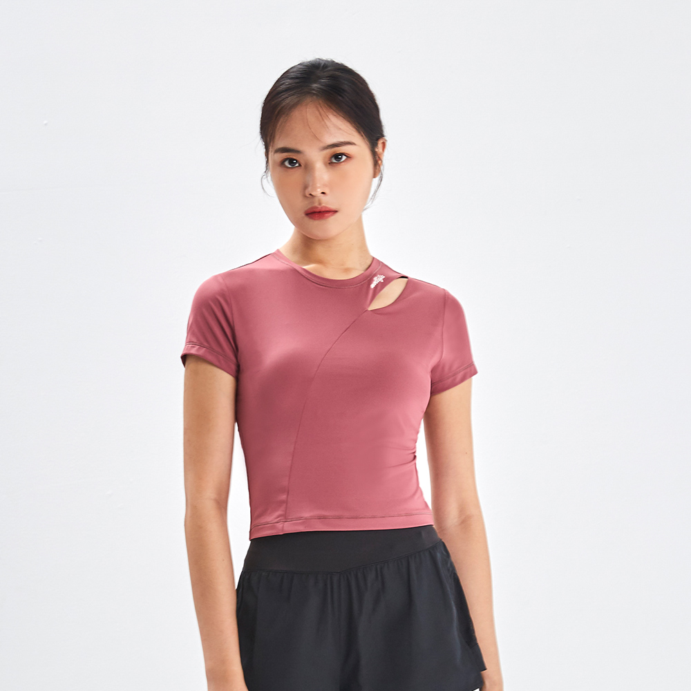 MOLLIFIX 修身鏤空運動短袖BRA TOP