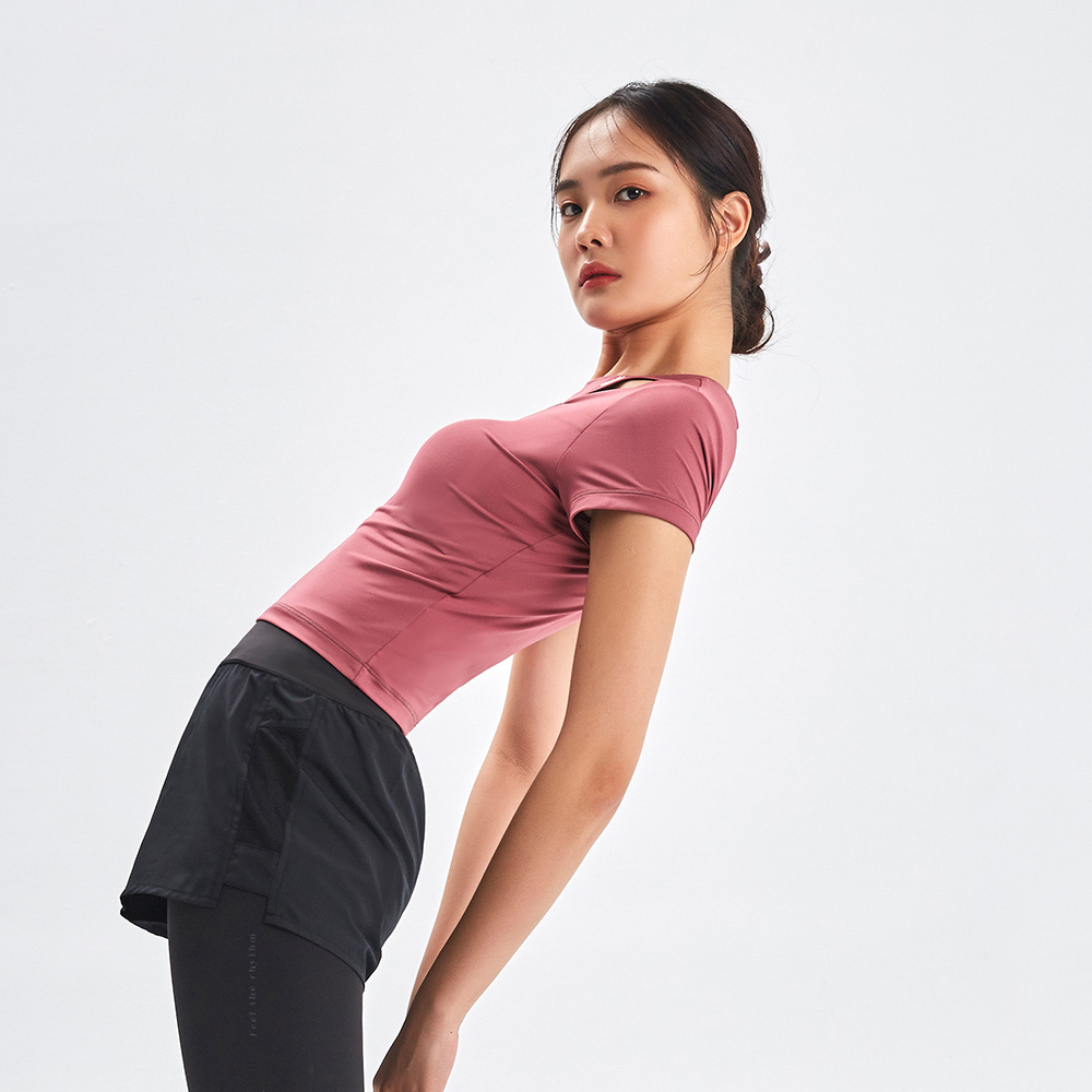 MOLLIFIX 修身鏤空運動短袖BRA TOP