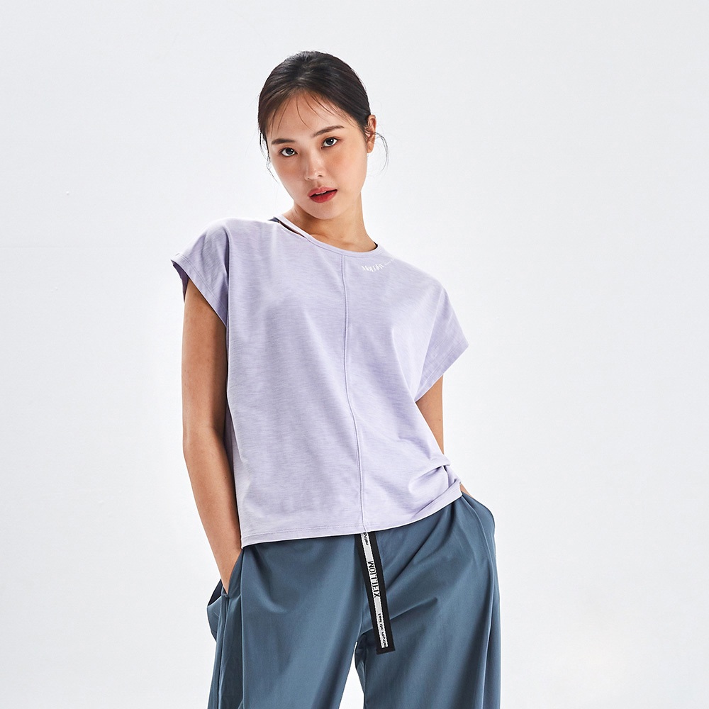 MOLLIFIX 鏤空造型小包袖運動上衣