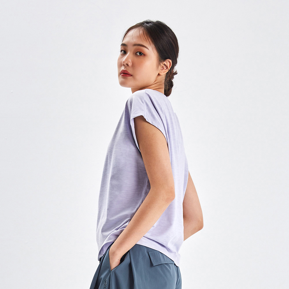 MOLLIFIX 鏤空造型小包袖運動上衣