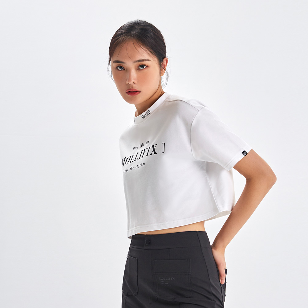 MOLLIFIX 落肩寬鬆潮流短袖上衣