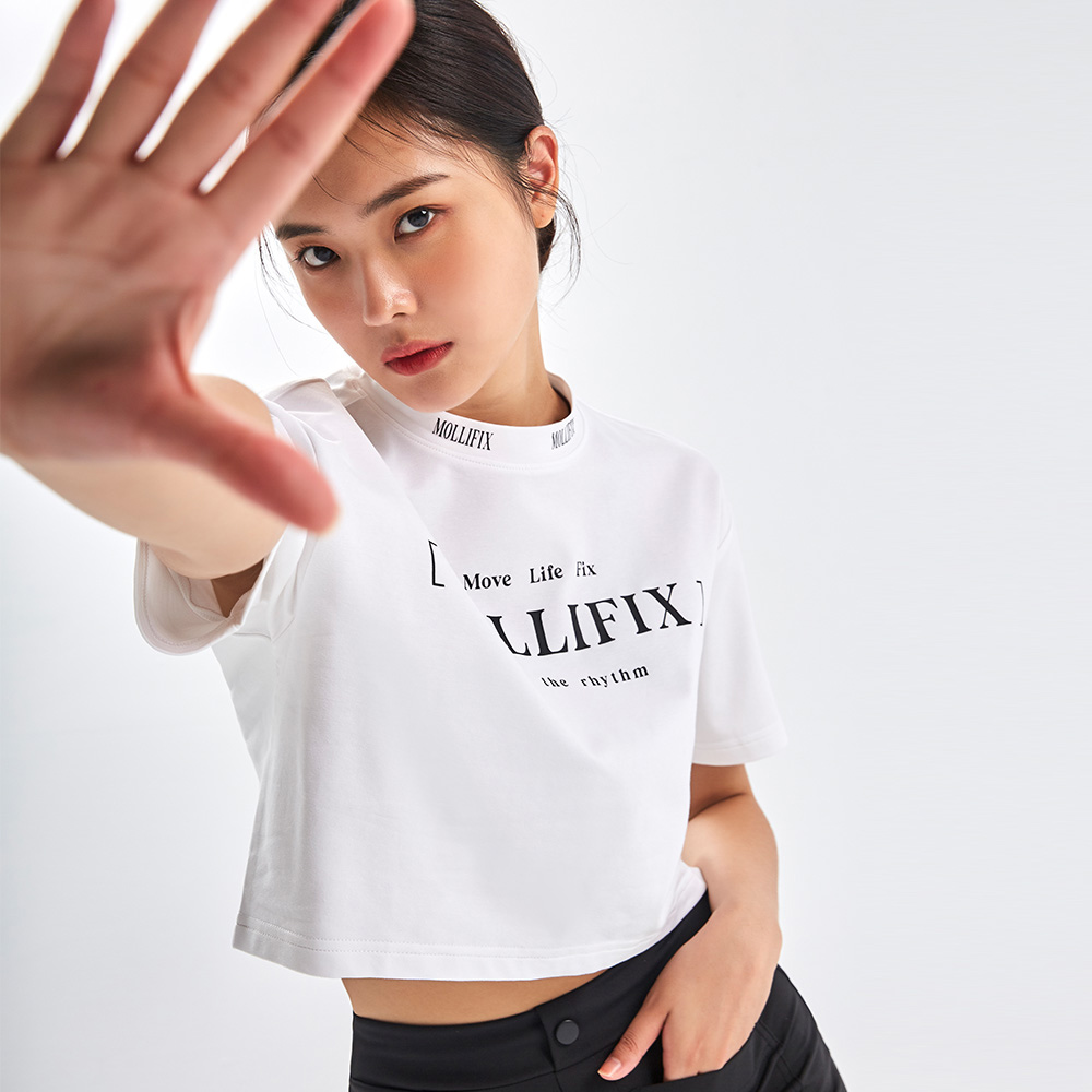 MOLLIFIX 落肩寬鬆潮流短袖上衣