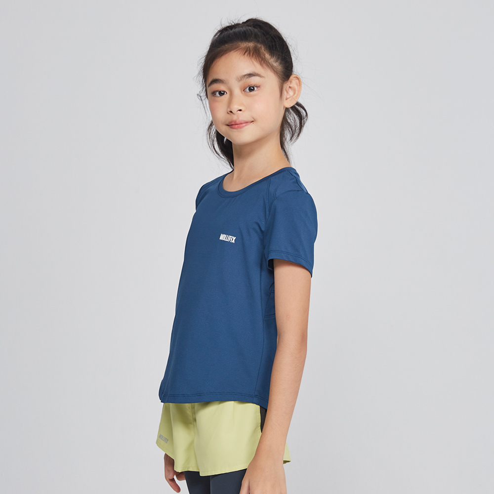 MOLLIFIX 弧形剪接修身短袖訓練上衣