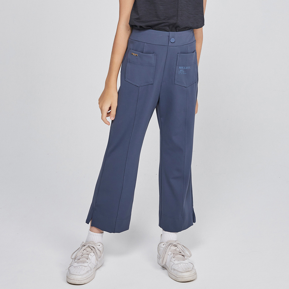 MOLLIFIX 側開衩立體摺線百搭靴型褲