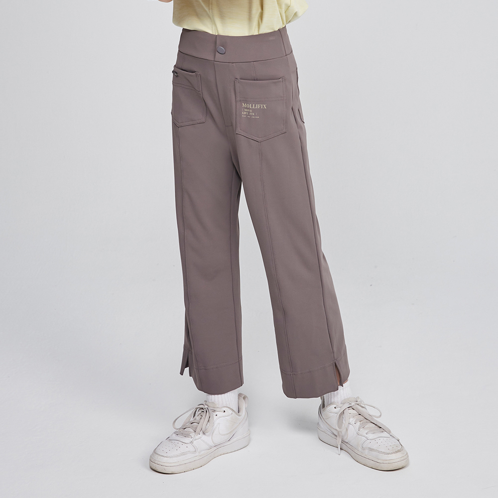 MOLLIFIX 側開衩立體摺線百搭靴型褲