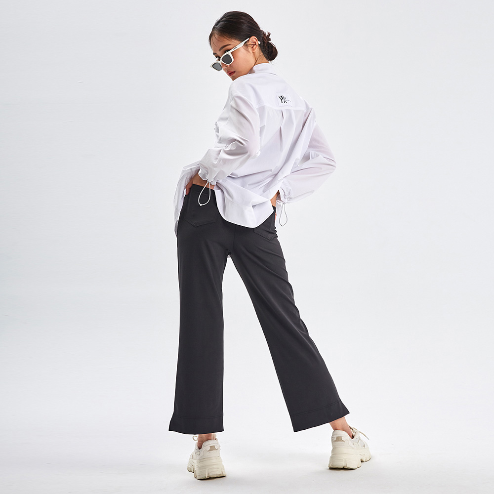 MOLLIFIX 側開衩立體摺線百搭靴型褲