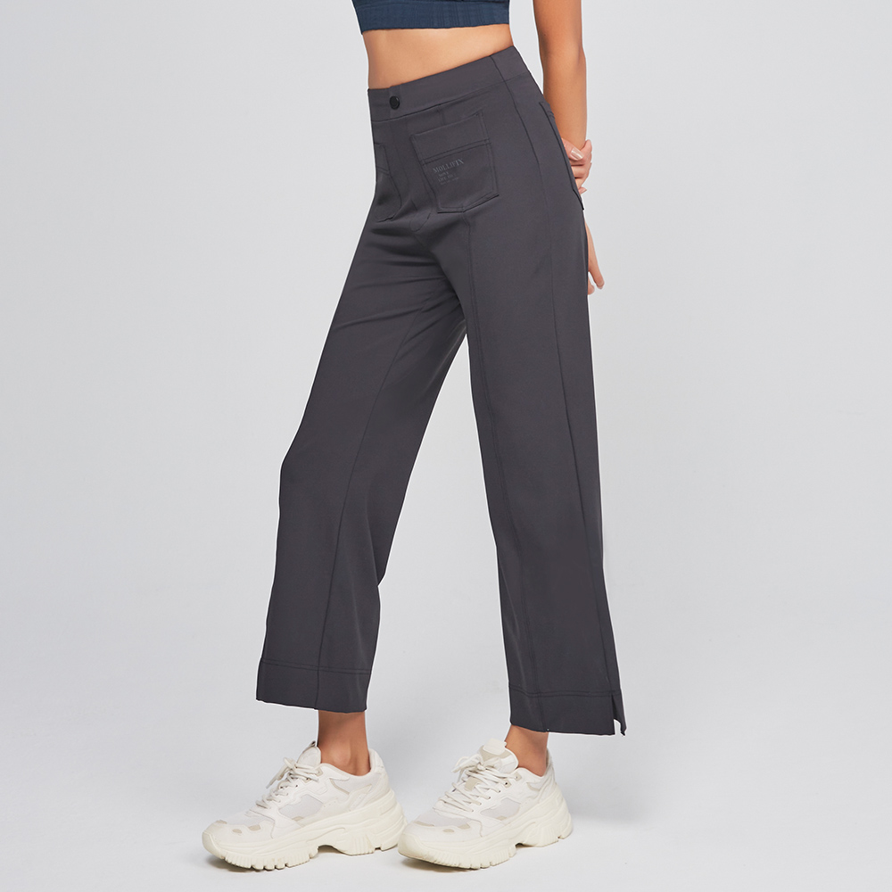 MOLLIFIX 側開衩立體摺線百搭靴型褲