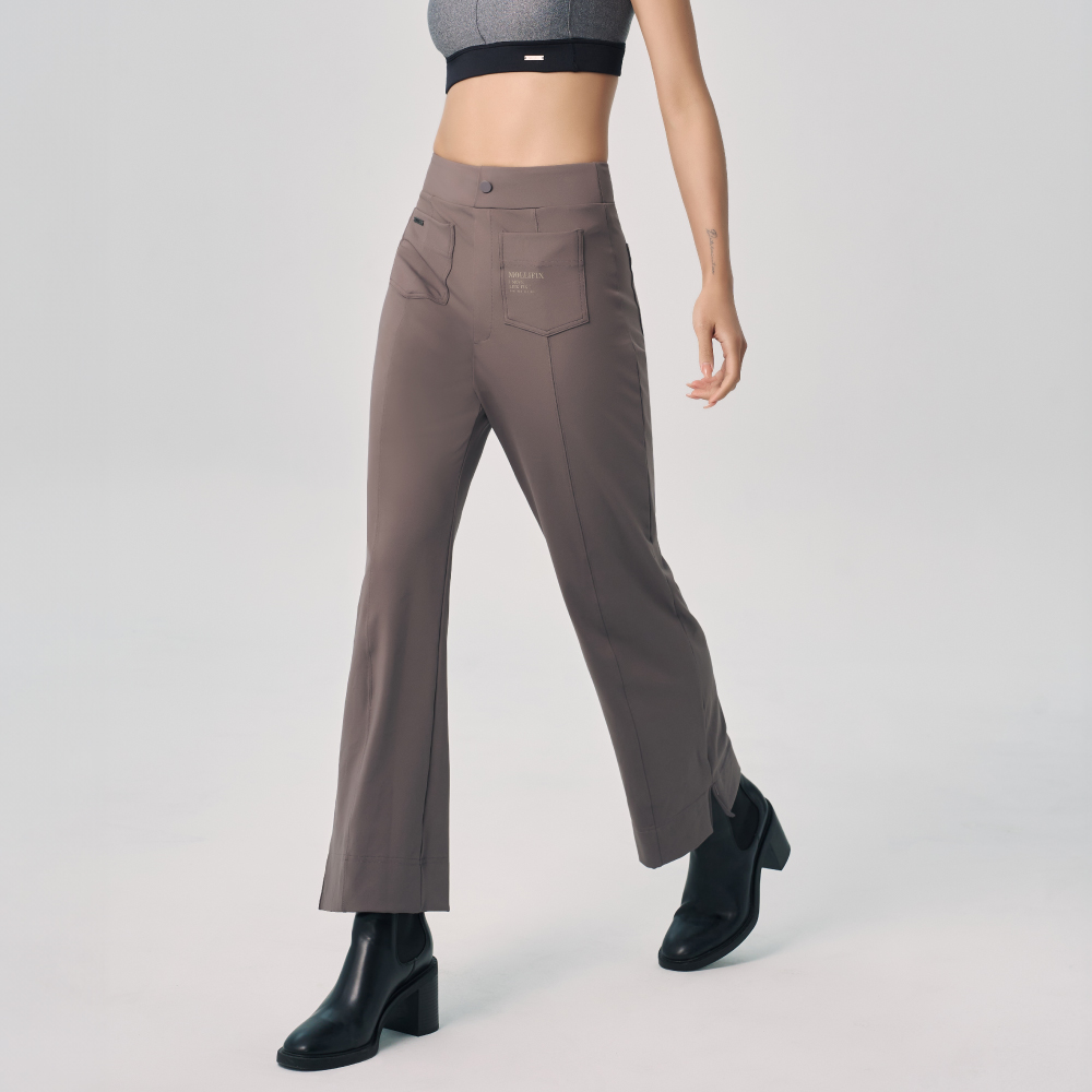 MOLLIFIX 側開衩立體摺線百搭靴型褲