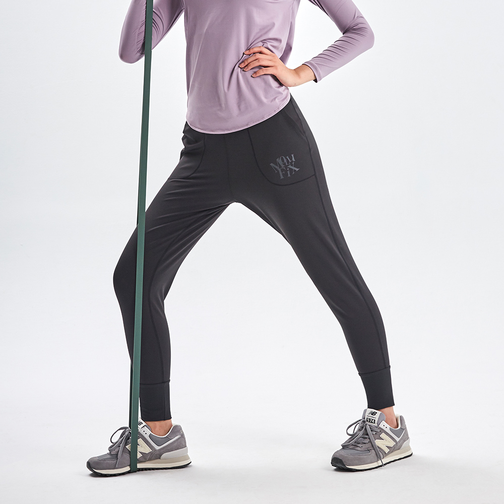 MOLLIFIX 高腰修身百搭束口訓練長褲