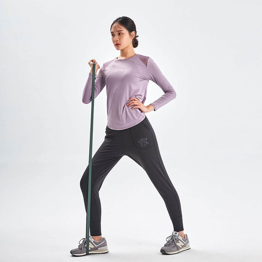 MOLLIFIX 高腰修身百搭束口訓練長褲