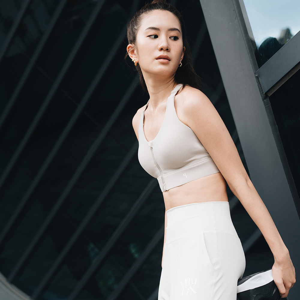 MOLLIFIX 高強度前開拉鍊挖背運動內衣