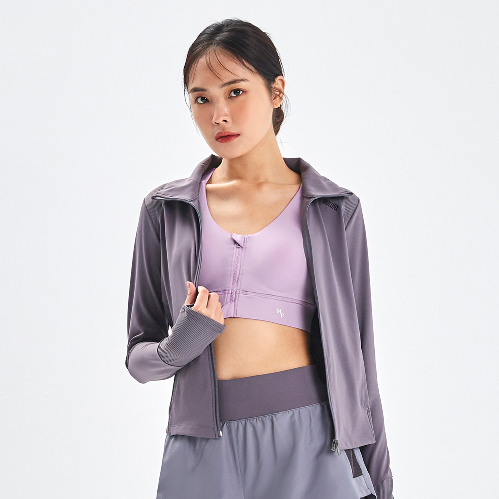 MOLLIFIX 高強度前開拉鍊挖背運動內衣