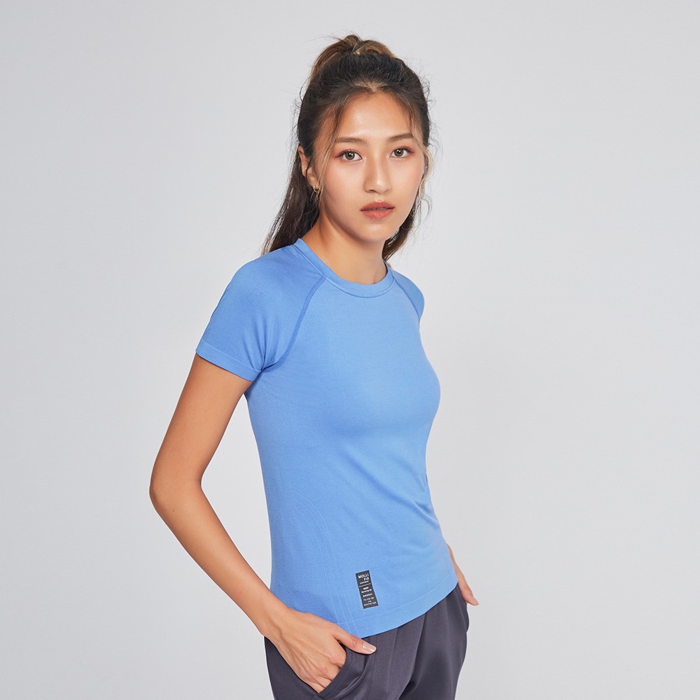 MOLLIFIX A++無縫針織短袖訓練上衣