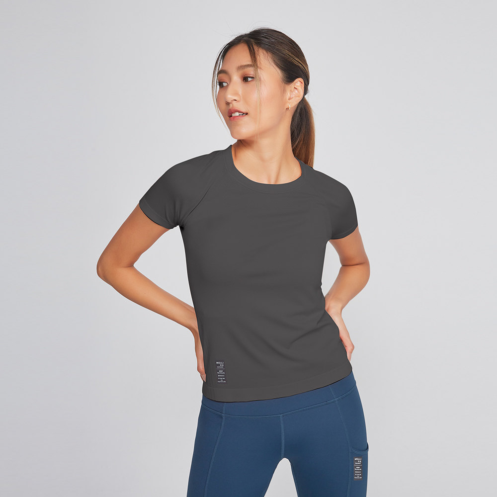 MOLLIFIX A++無縫針織短袖訓練上衣