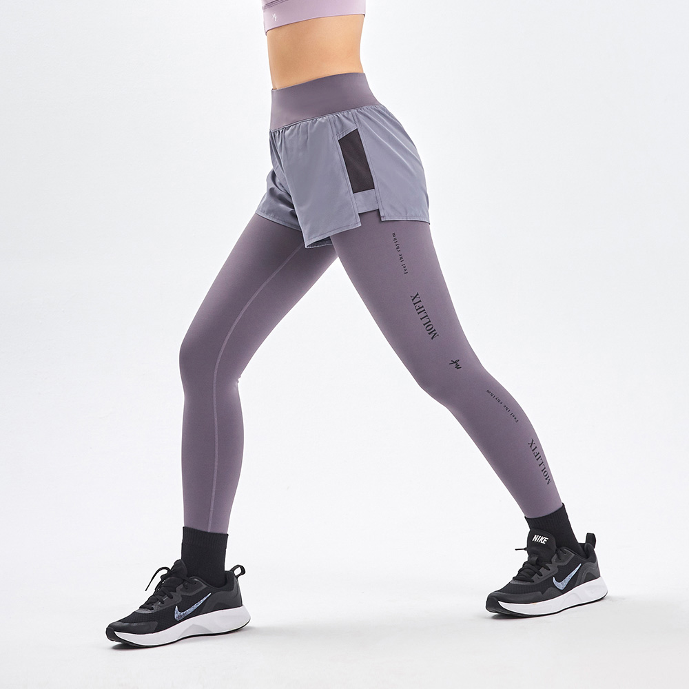 MOLLIFIX 拼網透氣雙層訓練褲