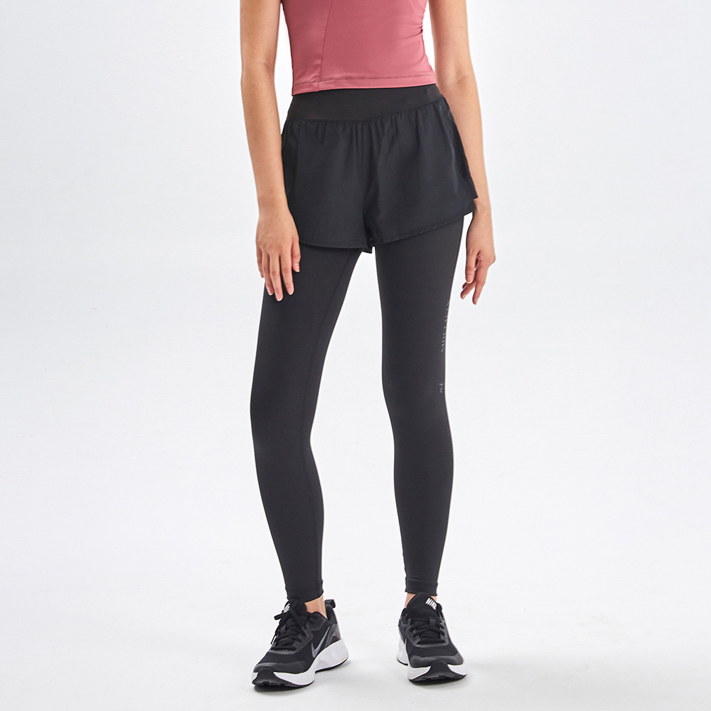 MOLLIFIX 拼網透氣雙層訓練褲