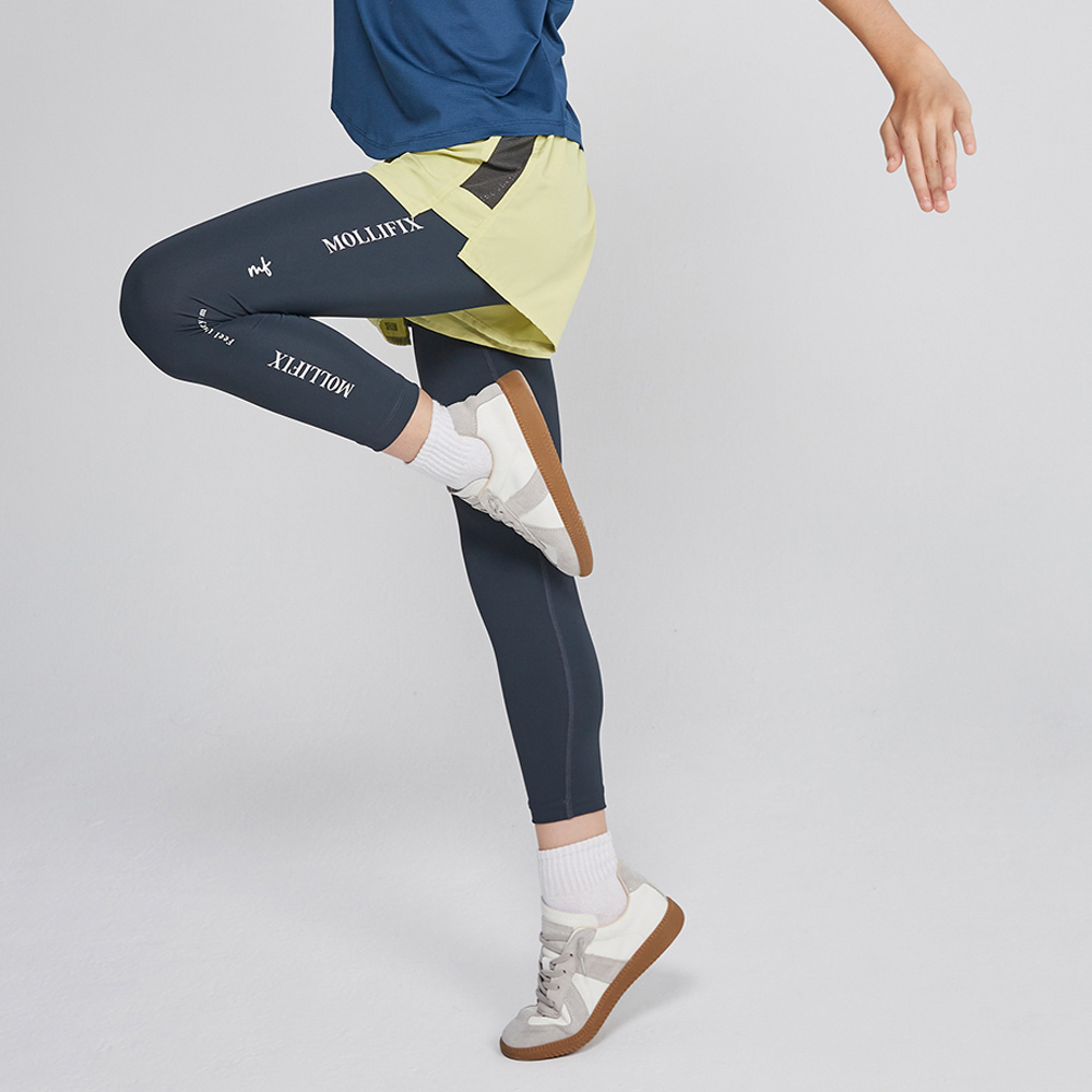 MOLLIFIX 拼網透氣雙層訓練褲