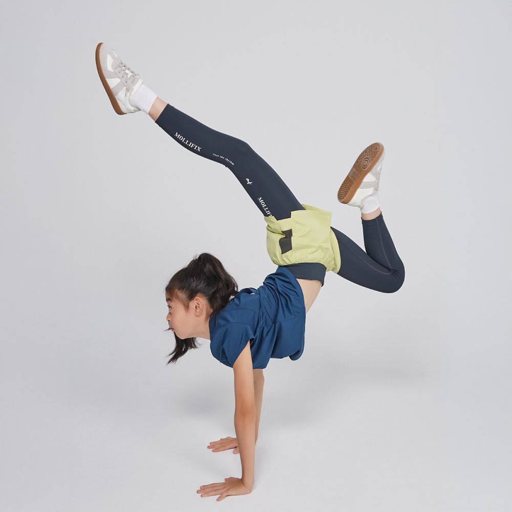 MOLLIFIX 拼網透氣雙層訓練褲