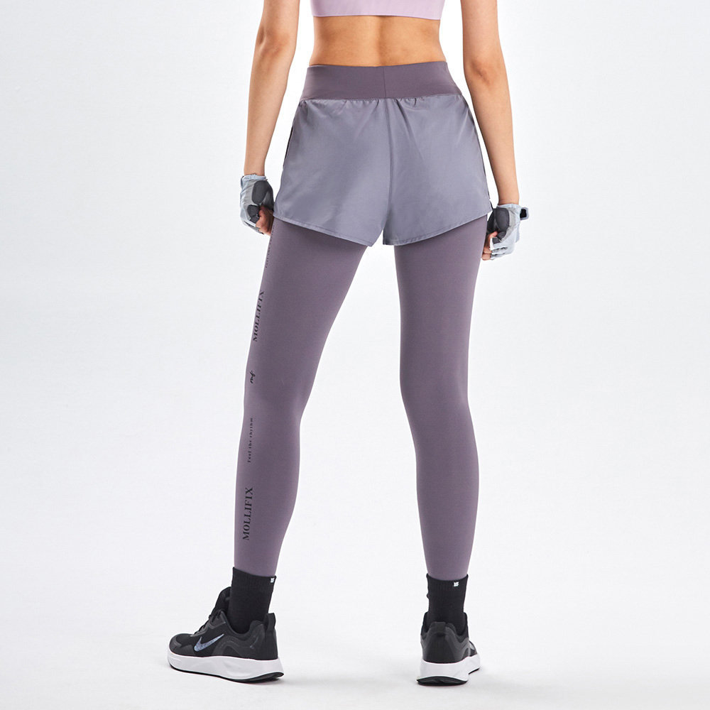 MOLLIFIX 拼網透氣雙層訓練褲