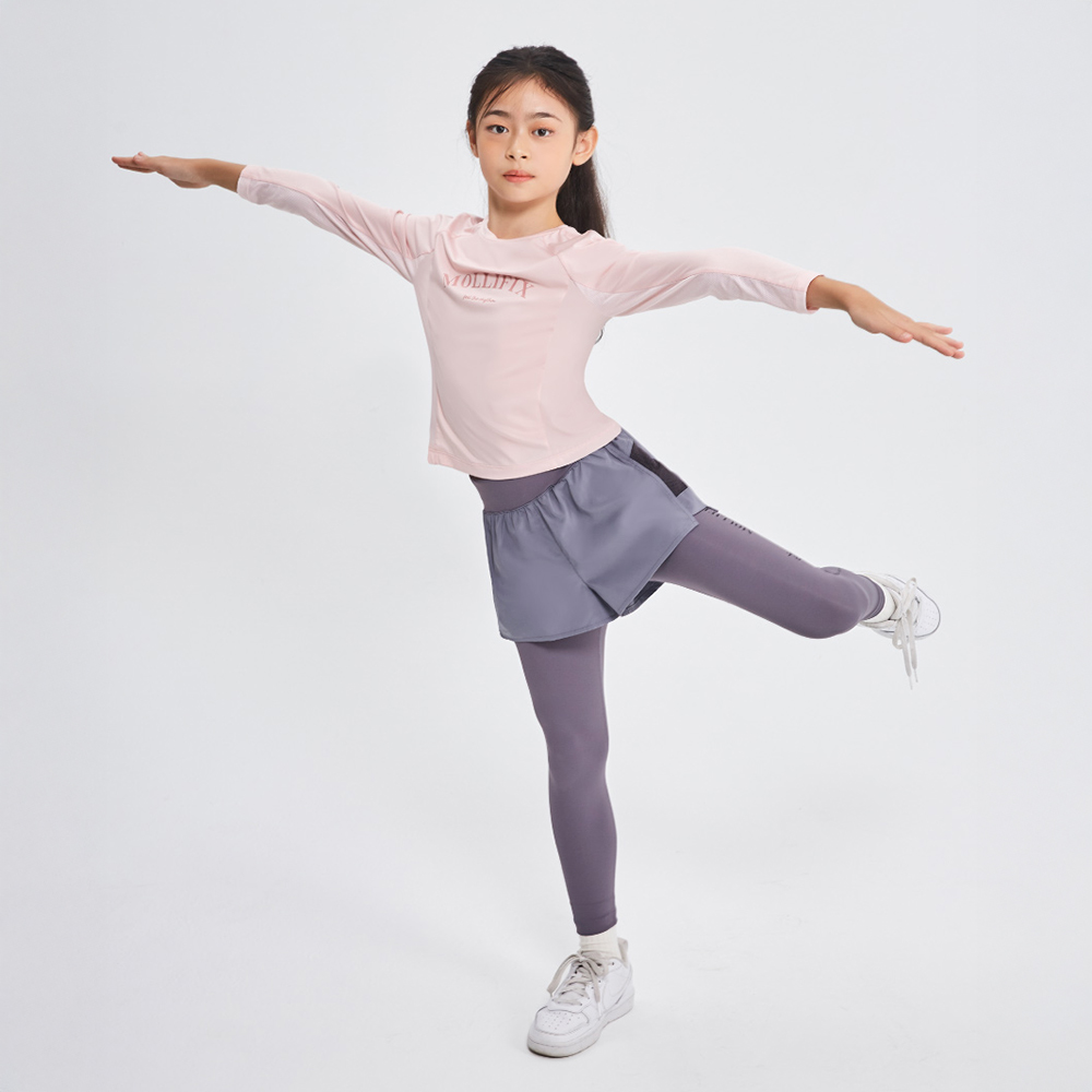 MOLLIFIX 拼網透氣雙層訓練褲