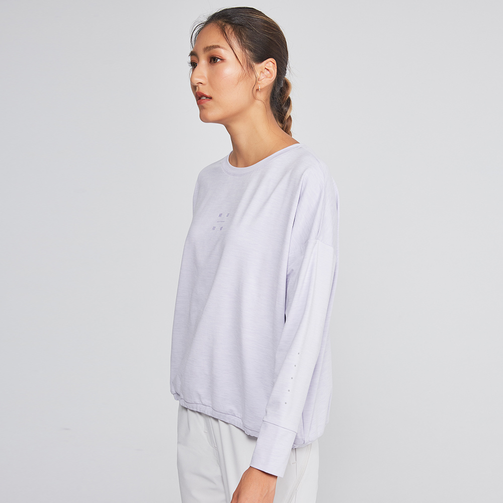 MOLLIFIX 後背交疊鏤空長袖圓領上衣