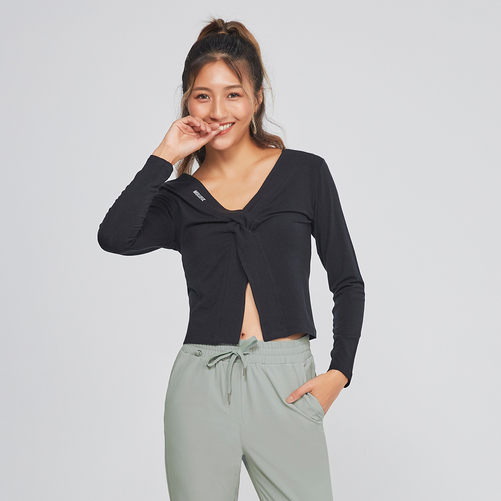 MOLLIFIX WOOLTECH美麗諾羊毛兩面穿扭結上衣