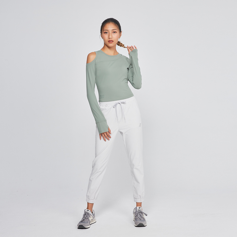 MOLLIFIX 不對稱挖肩長袖上衣