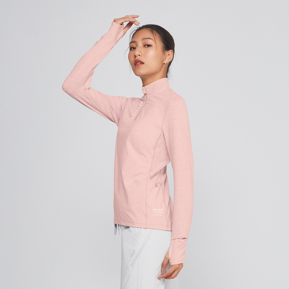 MOLLIFIX 蓄溫粒絨訓練立領上衣