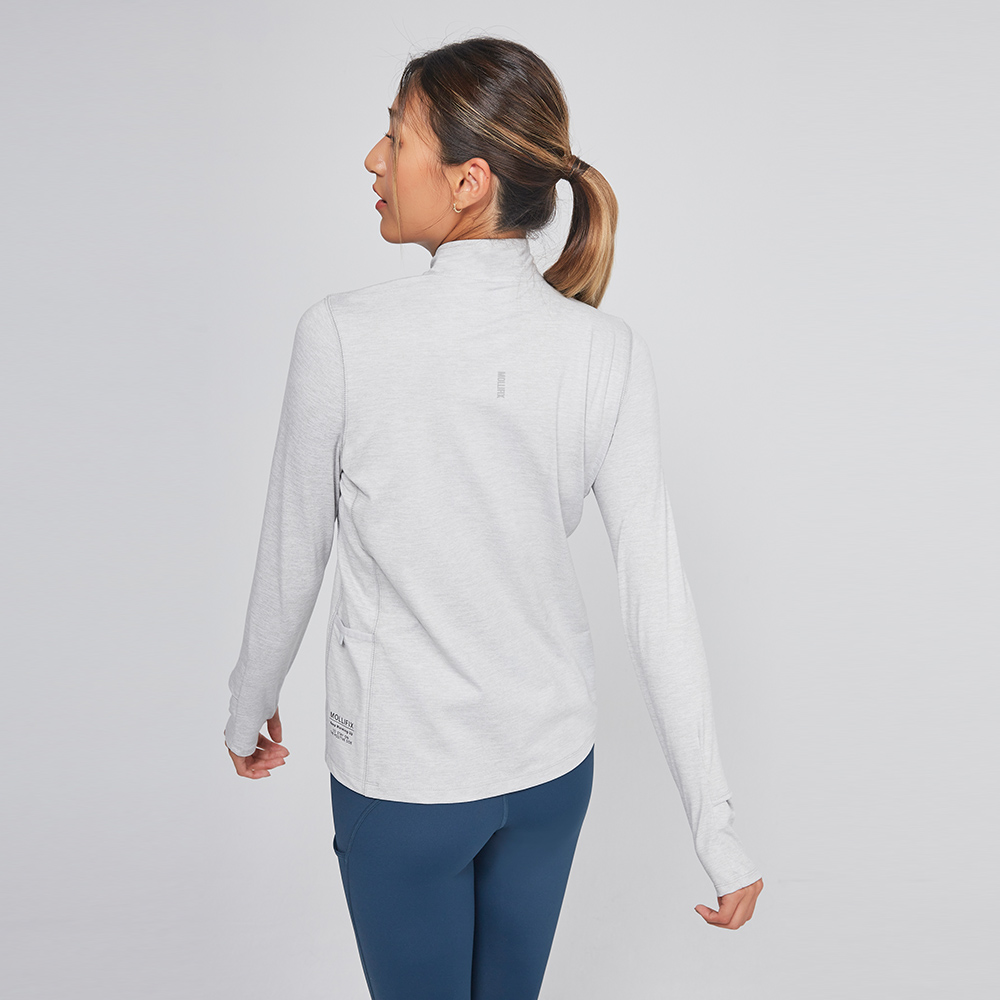 MOLLIFIX 蓄溫粒絨訓練立領上衣